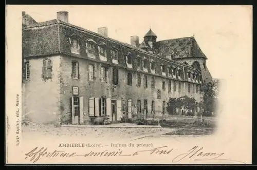 AK Ambierle /Loire, Ruines du prieuré