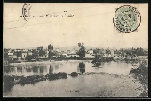 AK Andrézieux, Vue sur la Loire