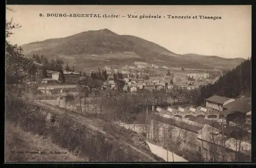AK Bourg-Argental /Loire, Vue générale, Tannerie et Tissage