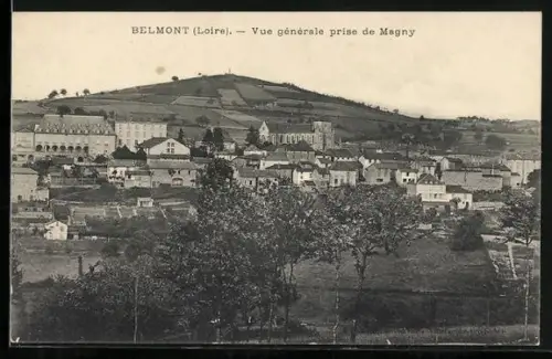 AK Belmont /Loire, Vue générale prise de Magny