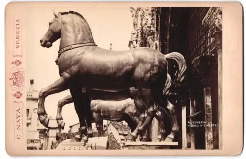 Fotografie C. Naya, Venedig, Piazza S. Marco, Ansicht Venezia, Cavalli di S. Marco