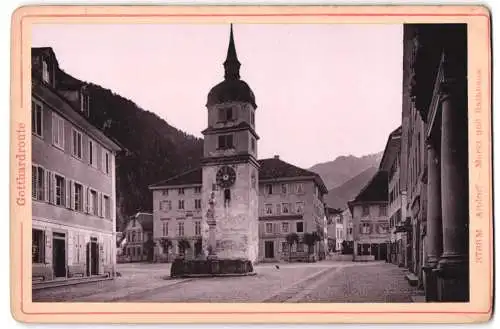 Fotografie Diezel & Langer, Wien, Favoritenstrasse 54, Ansicht Altdorf, Markt und Rathaus mit Kirchturm