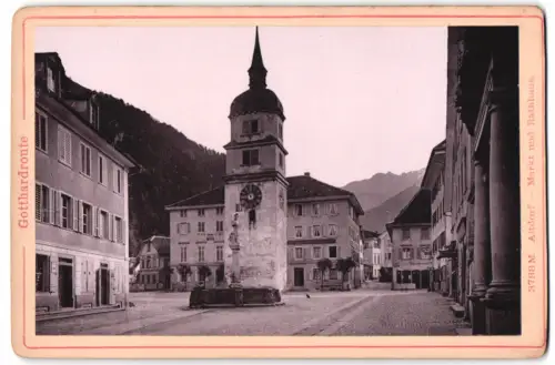 Fotografie Diezel & Langer, Wien, Favoritenstrasse 54, Ansicht Altdorf, Markt und Rathaus mit Kirchturm