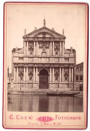 Fotografie C. Coen, Venedig, Piazza S. Marco 113, Ansicht Venedig, prächtige Fassade der Chiesa dei Scalzi