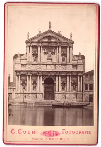 Fotografie C. Coen, Venedig, Piazza S. Marco 113, Ansicht Venedig, prächtige Fassade der Chiesa dei Scalzi