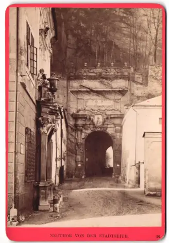 Fotografie Würthle & Spinnhirn, Salzburg, Schwarzstrasse No. 8, Ansicht Salzburg, Neutor von der Stadtseite aus