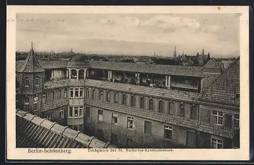 AK Berlin-Schöneberg, Dachgarten des St. Norbertus-Krankenhauses