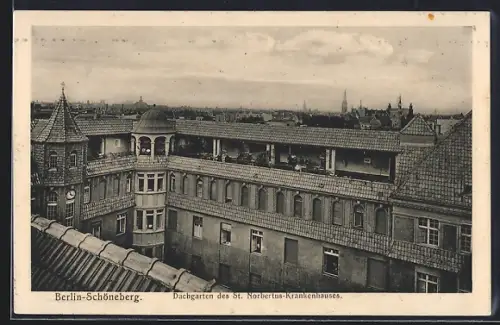 AK Berlin-Schöneberg, Dachgarten des St. Norbertus-Krankenhauses