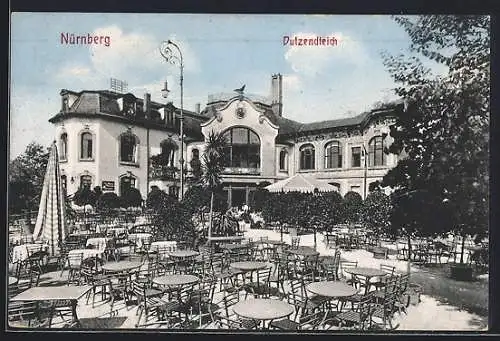 AK Nürnberg, Dutzendteich, Gartenrestaurant