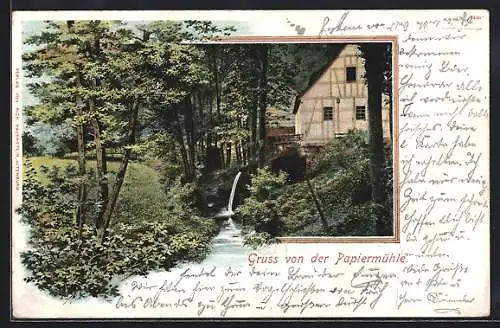 AK Stadtroda, Gasthof Papiermühle