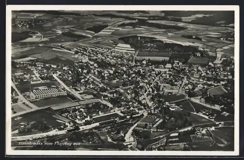 AK Helmbrechts, Ansicht vom Flugzeug aus