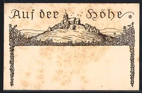 Künstler-AK Lichtenfels / Main, Kirche auf der Höhe