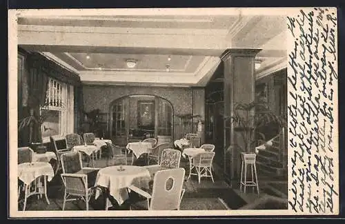 AK Bad Harzburg, Palast-Hotel Kaiserhof, Halle, Musikzimmer