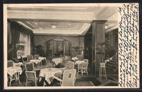 AK Bad Harzburg, Palast-Hotel Kaiserhof, Halle, Musikzimmer