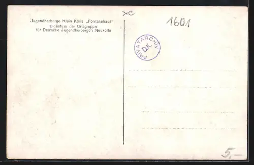 AK Klein Köris, Jugendherberge Fontanehaus