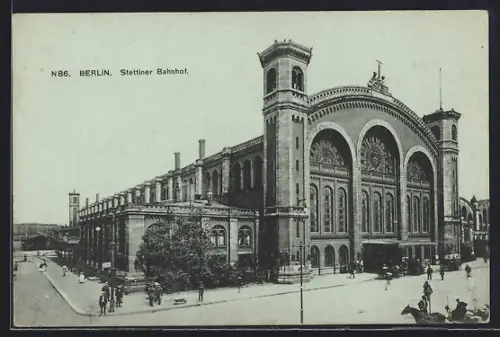 AK Berlin, Stettiner Bahnhof, Invalidenstrasse