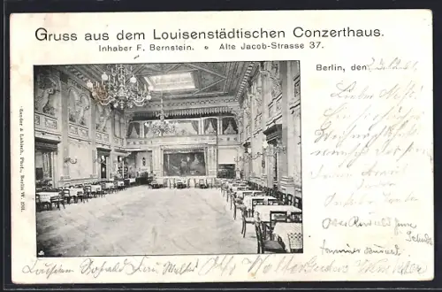 AK Berlin, Louisenstädtisches Concerthaus, Inh. F. Bernstein, Alte Jacob-Strasse 37
