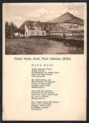 AK Adenau /Eifel, Hotel Hohe Acht Anton Thelen