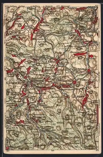 AK Scheibenberg, Wona-Karte der Region um den Ort