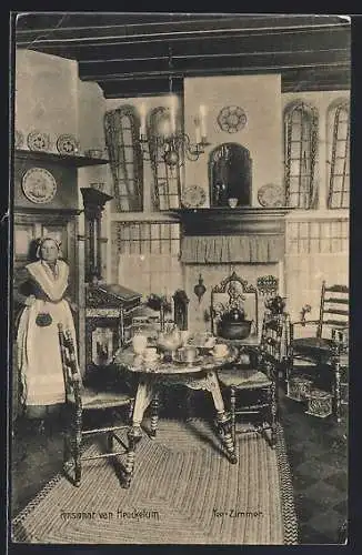 AK Berlin-Schöneberg, Hotel-Pension van Heuckelum, Keithstrasse 16, Tee-Zimmer