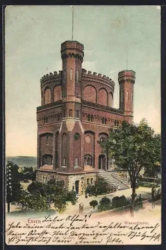 AK Essen / Ruhr, Wasserturm