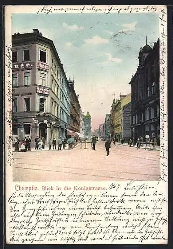 AK Chemnitz, Blick in die Königstrasse