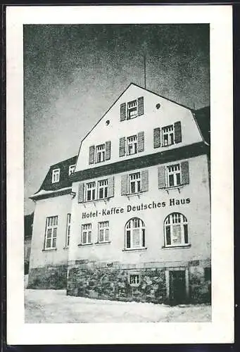 AK Brambach / Vogtl., Hotel-Cafe Deutsches Haus