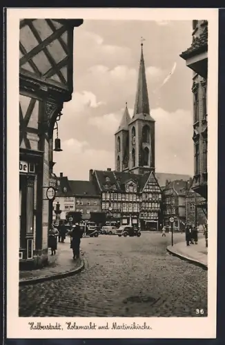 AK Halberstadt, Holzmarkt und Martinikirche