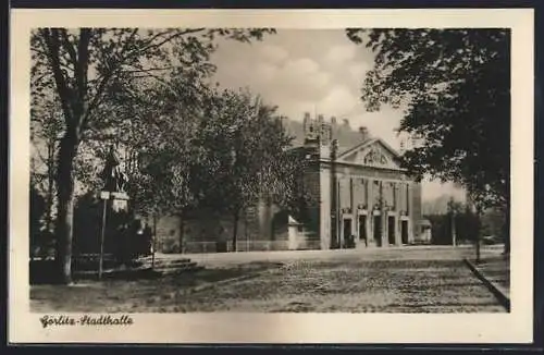 AK Görlitz, Blick auf die Stadthalle