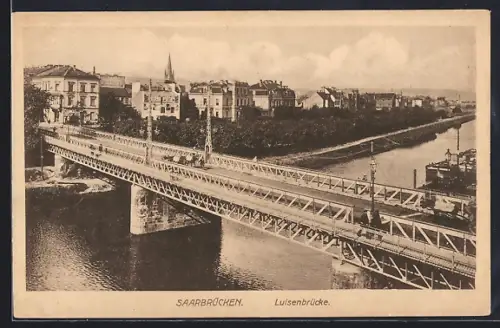 AK Saarbrücken, Blick auf die Luisenbrücke