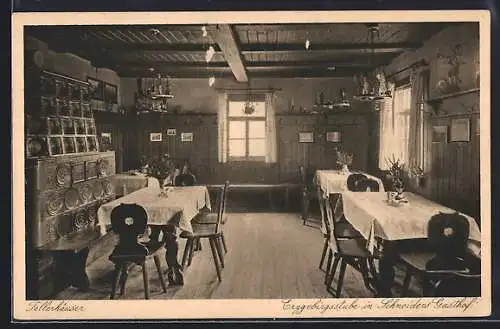 AK Tellerhäuser, Erzgebirgsstube in Schneiders Gasthof