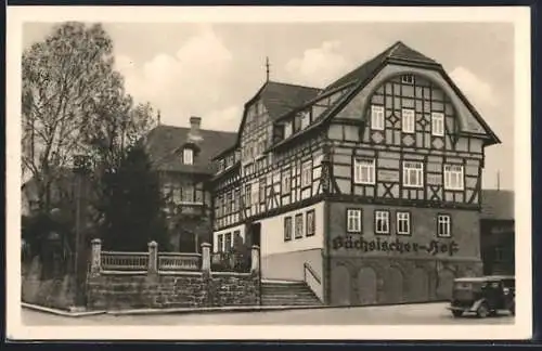 AK Dermbach / Rhön, Partie am Gasthaus Sächsischer Hof