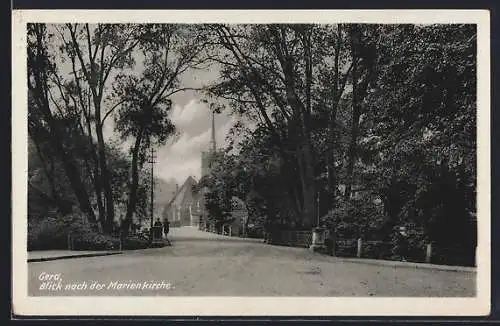 AK Gera, Blick nach der Marienkirche