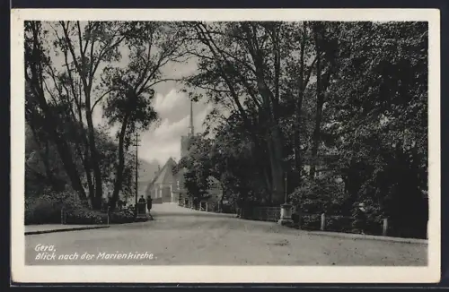 AK Gera, Blick nach der Marienkirche