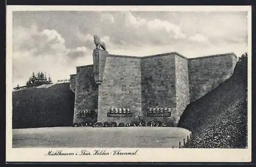 AK Mühlhausen i. Thür., Blick auf das Helden-Ehrenmal