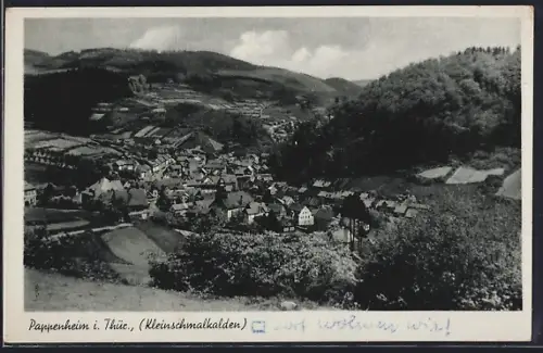 AK Pappenheim i. Thür., Ortsansicht aus der Vogelschau