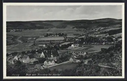 AK Merzig, Blick vom Kreuzberg ins Saartal
