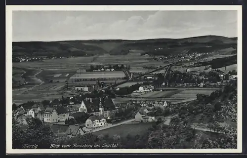 AK Merzig, Blick vom Kreuzberg ins Saartal