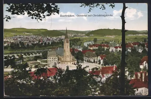 AK Saarbrücken, Ostviertel mit Christkönigkirche