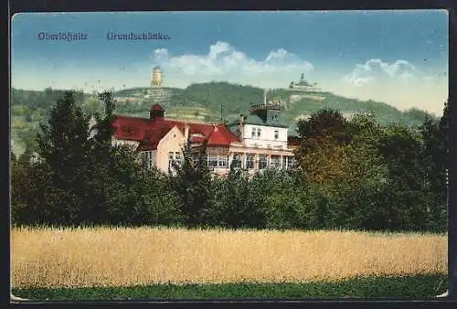 AK Oberlössnitz, Ansicht vom Gasthaus Grundschänke