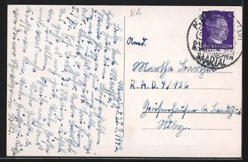 AK Merzig, Blick auf die Kath. Pfarrkirche