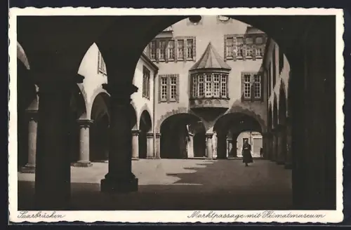 AK Saarbrücken, Marktpassage mit Heimatmuseum
