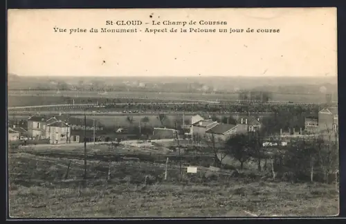 AK St. Cloud, Vue du Champ de Courses depuis le Monument un jour de course