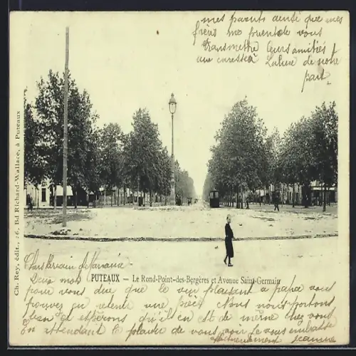 AK Puteaux, Le Rond-Point-des-Bergères et Avenue Saint-Germain