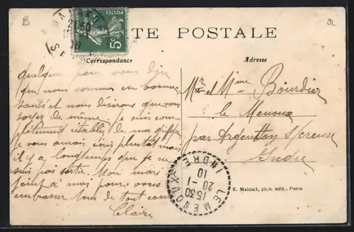 AK Montrouge, Souvenir avec colombe et fleurs