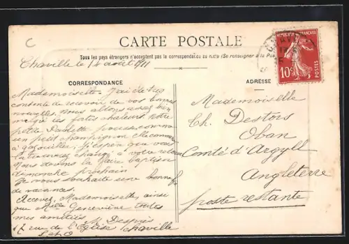 AK Chaville, Grande-Rue avec passants et bâtiments alignés