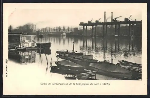 AK Clichy, Grues de déchargement de la Compagnie du Gaz