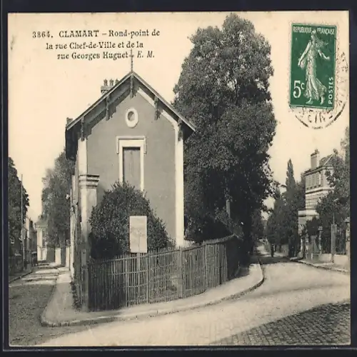 AK Clamart, Rond-point de la rue Chef-de-Ville et de la rue Georges Huguet