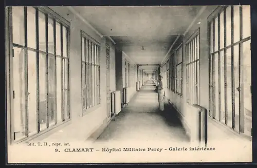 AK Clamart, Hôpital Militaire Percy, Galerie intérieure