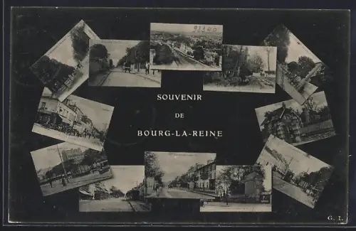 AK Bourg-la-Reine, Souvenir de Bourg-la-Reine avec vues multiples de la ville